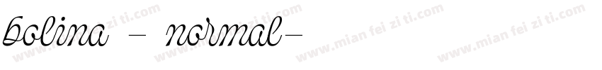 bolina - normal字体转换